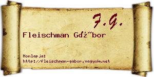 Fleischman Gábor névjegykártya