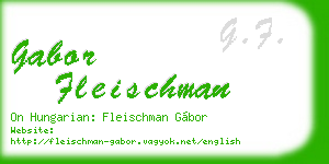 gabor fleischman business card