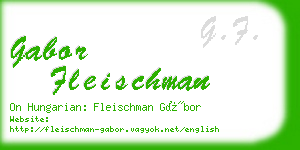 gabor fleischman business card